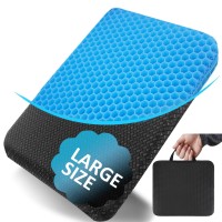 Airllantry Seat Cushion, Gel Seat Cushion For Long Sitting- Back Pain, Sciatica, Tailbone Pain Relief Pad, Blue Seat Cushion For Office Chair, Wheelchair Cushion, Car Cushion, Long Trips