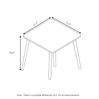 Furinno Small End Table Square Oak