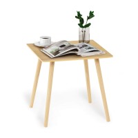 Furinno Small End Table Square Oak