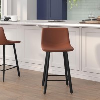 Caleb Modern Armless 24 Inch Counter Height Stools