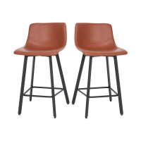 Caleb Modern Armless 24 Inch Counter Height Stools