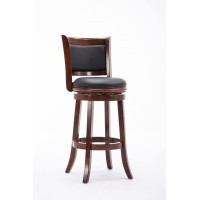 Boraam Augusta Bar Height Swivel Bar Stool - Black/Cherry