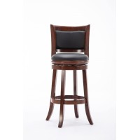 Boraam Augusta Bar Height Swivel Bar Stool - Black/Cherry