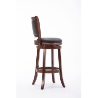 Boraam Augusta Bar Height Swivel Bar Stool - Black/Cherry