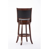 Boraam Augusta Bar Height Swivel Bar Stool - Black/Cherry