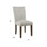 Homepop Parsons Classic Upholstered Accent Dining Chair  Set Of 2  Gray And Cream