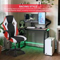 Yssoa Gaming Chair Ergonomic Computer Chair Backrest And Seat Height Adjustable Video Game Chair Swivel Recliner Office Chair