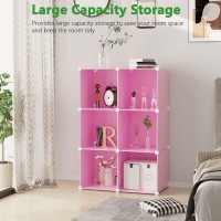 Cahome Cube Storage Organizer 6Cube Shelves Units Closet Cabinet Diy Plastic Modular Book Shelf Ideal For Bedroom Living