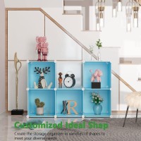 Cahome Cube Storage Organizer 6Cube Shelves Units Closet Cabinet Diy Plastic Modular Book Shelf Ideal For Bedroom Living