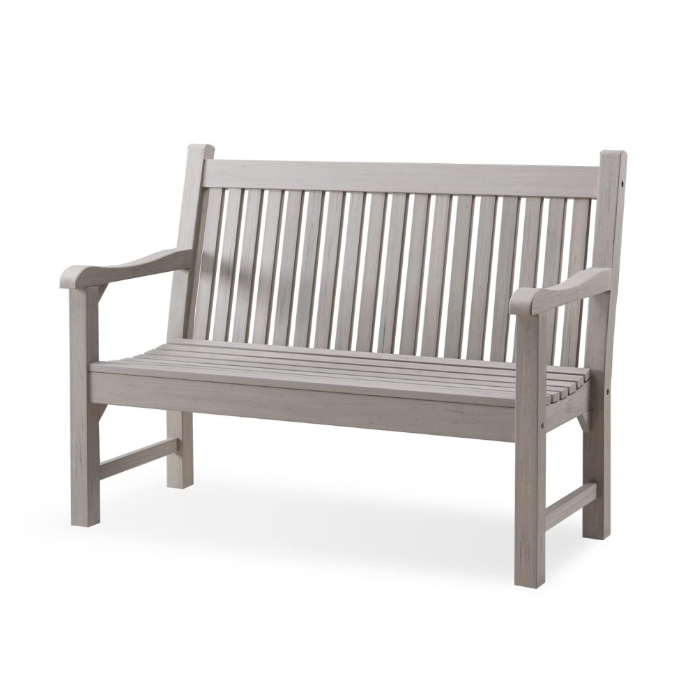 Psilvam Garden Bench 2Person Poly Lumber Patio Bench Allweather Outdoor Bench That Never Rot And Fade Memorial Bench Suit