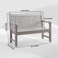 Psilvam Garden Bench 2Person Poly Lumber Patio Bench Allweather Outdoor Bench That Never Rot And Fade Memorial Bench Suit