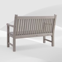 Psilvam Garden Bench 2Person Poly Lumber Patio Bench Allweather Outdoor Bench That Never Rot And Fade Memorial Bench Suit