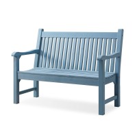 Psilvam Garden Bench 2Person Poly Lumber Patio Bench Allweather Outdoor Bench That Never Rot And Fade Memorial Bench Suit