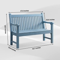 Psilvam Garden Bench 2Person Poly Lumber Patio Bench Allweather Outdoor Bench That Never Rot And Fade Memorial Bench Suit