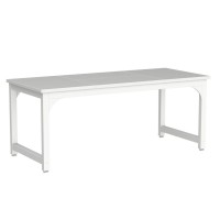 Tribesigns 70.8??Xecutive Desk, Large Office Computer Desk With Thicken Frame, Modern Simple Workstation Business Furniture For Home Office, White