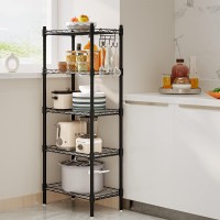 Sorcedas Shelf 5 Wier Metal Storage Rack Shelving Unit Organizer For Kitchen Laundry Garage Bathroom Pantry Closet Office1654