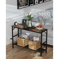 Egepon Console Table Sofa Table with Power Outlet, 41.3