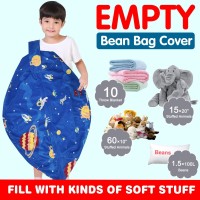 Lukeight Stuffed Animal Storage Bean Bag Chair Cover For Kids Zipper Beanbag Chair Cover For Organizing Toddler And Kids Rooms