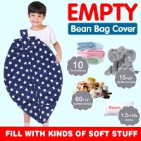 Lukeight Stuffed Animal Storage Bean Bag Chair Cover For Kids Zipper Beanbag Chair Cover For Organizing Toddler And Kids Rooms