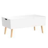 Vowner Coffee Table, Lift Top Coffee Table With Separate And Hidden Storage Compartment, Double Lift Tabletop, Sofa Table For Home Living Room, White