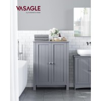 Vasagle Bathroom Floor Storage Cabinet Bathroom Storage Unit With 2 Adjustable Shelves Bathroom Cabinet Freestanding 118 X 2