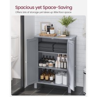 Vasagle Bathroom Floor Storage Cabinet Bathroom Storage Unit With 2 Adjustable Shelves Bathroom Cabinet Freestanding 118 X 2