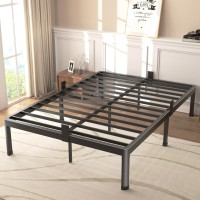 Fuiobyvv Queen Bed Frame With Round Corner Edge Legs 14 Inch High 3500 Lbs Heavy Duty Metal Platform Bed Frame Queen Size No B