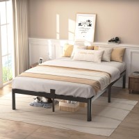 Fuiobyvv Queen Bed Frame With Round Corner Edge Legs 14 Inch High 3500 Lbs Heavy Duty Metal Platform Bed Frame Queen Size No B