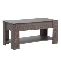 Fdw Lift Top Coffee Table With Hidden Compartment And Storage Shelf Wooden Lift Tabletop For Home Living Room Reception Room Office (Espresso)