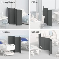 Morngardo Room Divider Folding Privacy Screens 4 Panel Room Partitions 88 Foldable Wall Dividers Portable Separating For H