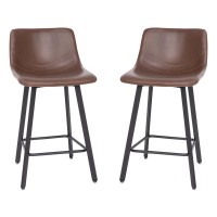 Caleb Modern Armless 24 Inch Counter Height Stools