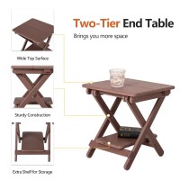 Nalone Outdoor Folding Side Table 15.7