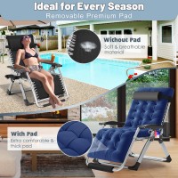 Slsy Zero Gravity Chair Oversized Xl Reclining Lounge Chair With Removable Cushion Tray For Indoor And Outdoor Patio Recline