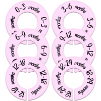 Pro Goleem Baby Closet Dividers Pink Baby Closet Organizer For Nursery Baby Clothes Size Age Dividers Fits 1.5