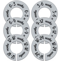 Pro Goleem Baby Closet Dividers Gray Baby Closet Organizer For Nursery Baby Clothes Size Age Dividers Fits 1.5