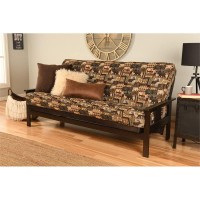 Kodiak Furniture Monterey Espresso Sofa With Multi-Color Fabric Mattress