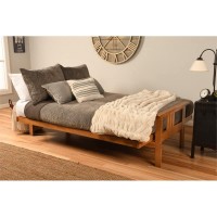 Kodiak Furniture Monterey Butternut Sofa With Java Brown Faux Leather Mattress