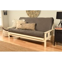 Kodiak Furniture Monterey Antique White Sofa With Suede Gray Fabric Mattress
