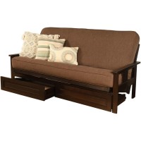 Kodiak Furniture Monterey Espresso Storage Sofa With Cocoa Brown Fabric Mattress