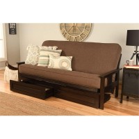 Kodiak Furniture Monterey Espresso Storage Sofa With Cocoa Brown Fabric Mattress