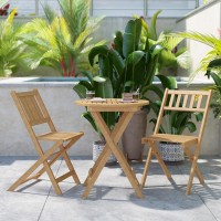 Martindale 3 Piece Folding Patio Bistro Set