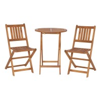 Martindale 3 Piece Folding Patio Bistro Set