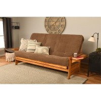 Kodiak Furniture Phoenix Queen-Size Butternut Wood Futon-Mocha Brown Mattress