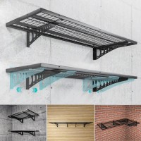 Dtrik Garage Storage Shelving Wall Mounted 2 Pack 15X38Ft Loads 500 Lbs Heavy Duty Sturdy Shelves Strong Garage Organiser