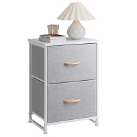 Nicehill Nightstand, Nightstand For Bedroom With Drawers, Small Dresser With Drawers, Bedside Table Bedside Furniture, Night Stand End Table With Storage Drawers For Bedroom, Light Grey