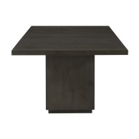 Jose 72-95 Inch Acacia Wood Dining Table, Open Plinth Base, Rustic Brown