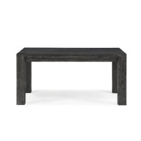63-94 Inch Pim Acacia Wood Dining Table, 2 Extension Leaves, Graphite Gray