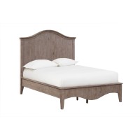 Smith Modern Solid Pine Wood Crown California King Size Bed, Brown
