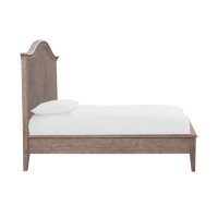 Smith Modern Solid Pine Wood Crown California King Size Bed, Brown