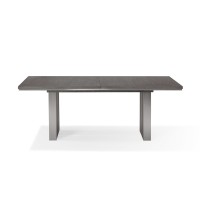 Axel 82 - 100 Inch Extendable Soild Mahogany Wood Dining Table, Gray